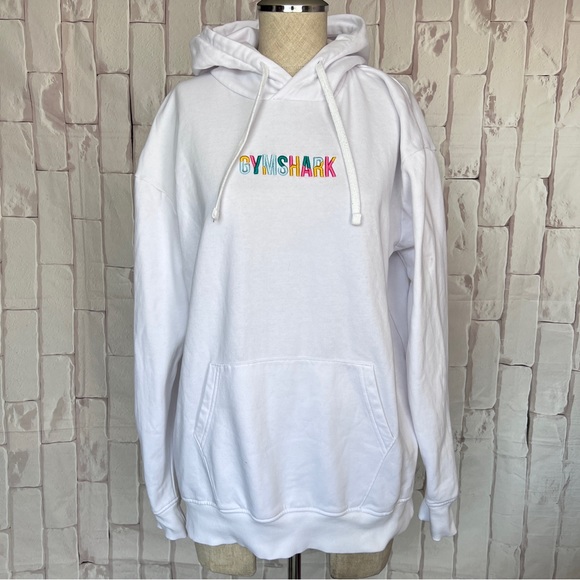 Gymshark | Tops | Gymshark Sundae Graphic Oversized Hoodie White | Poshmark
